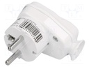 Connector: AC supply; plug; Layout: 2P+PE; white; 250VAC; 16A; PIN: 3