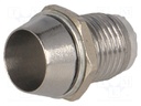 LED holder; 5mm; chromium; brass; concave; L2: 10mm