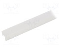 Cover for LED profiles; satin; 1m; G22S; push-in