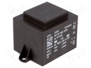 Transformer: encapsulated; 15VA; 230VAC; 18V; 18V; 417mA; 417mA