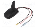 Antenna; SHARK; AM,DAB,FM; Colour: black; 5÷12VDC; Kind: RG174; 50Ω