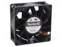 Fan: DC; axial; 48VDC; 92x92x38mm; 240m3/h; 63dBA; ball bearing
