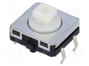 Microswitch TACT; SPST-NO; Pos: 2; 0.05A/24VDC; THT; none; 1.96N