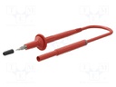 Test lead; 10A; banana plug 4mm,both sides; Urated: 1kV; Len: 1.5m