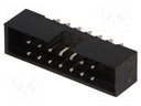 Socket; IDC; male; PIN: 14; straight; THT; gold flash; 2mm