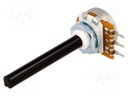 Potentiometer: shaft; single turn; 4.7kΩ; ±20%; 0.4W; linear; 6mm