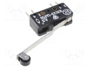 Microswitch SNAP ACTION; with lever (with roller); 2.5A/250VAC