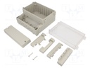 Enclosure: wall mounting; X: 166mm; Y: 161mm; Z: 93mm; ABS; grey; IP65