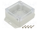 Enclosure: multipurpose; X: 90mm; Y: 90mm; Z: 60mm; ZP; ABS; gasket