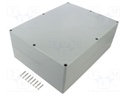 Enclosure: multipurpose; X: 230mm; Y: 300mm; Z: 111mm; ABS; dark grey