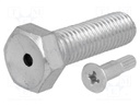 Pin; M12; Plunger mat: steel; Plating: zinc; Thread len: 40mm
