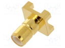 Socket; SMB; female; straight; SMT; on PCBs; teflon; gold-plated