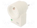 275VAC; IP20; Plug socket strip: protective; Colour: white