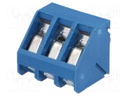 PCB terminal block; angled 45°; 5mm; ways: 3; on PCBs; 0.5÷1.5mm2