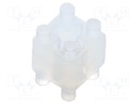 Spacer sleeve; LED; ØLED: 3mm,5mm; L: 6.4mm; natural; UL94V-2