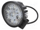 Working lamp; 27W; 1400lm; IP67; Light source: 9x LED; 10÷30VDC