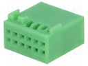 Connector housing; plug; Quadlock; PIN: 12; green