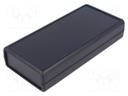 Enclosure: multipurpose; 1593; X: 66mm; Y: 140mm; Z: 28mm; ABS; black