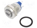 Switch: vandal resistant; Pos: 2; SPST-NO; 2A/36VDC; IP65; OFF-(ON)