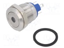 Switch: vandal resistant; Pos: 2; SPST-NO; 2A/36VDC; IP65; OFF-(ON)