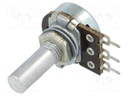 Potentiometer: shaft; single turn; 470Ω; 100mW; ±20%; PCB,on panel
