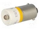 LED lamp; yellow; BA9S; 24V; No.of diodes: 1
