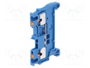 Splice terminal: rail; 0.14÷2.5mm2; ways: 1; terminals: 2; blue