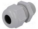 Cable gland; M16; IP68; Mat: polyamide; grey