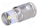 LED lamp; white; S5,7s; 28VDC; No.of diodes: 1; 8mA; Bulb: T1 3/4