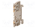 Splice terminal: rail; 1.5mm2; ways: 1; terminals: 3; beige; wemid