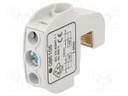 Splice terminal: rail; 16mm2; ways: 1; terminals: 2; grey; 690V; 114A