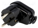 Connector: AC supply; plug; Layout: 2P+PE; black; 230VAC; 16A; PIN: 3
