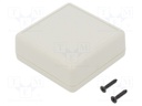 Enclosure: multipurpose; X: 66.5mm; Y: 66.5mm; Z: 28mm; ABS