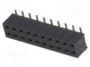 Socket; pin strips; female; PIN: 20; vertical; 2mm; SMT; 2x10