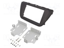 Radio mounting frame; Suzuki; 2 DIN; black