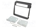 Radio mounting frame; Kia; 2 DIN; black