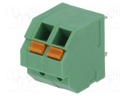 PCB terminal block; angled; 3.81mm; ways: 2; on PCBs; 0.2÷1.5mm2