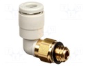 Push-in fitting; threaded,angled 90°; M6; outside; -1÷10bar