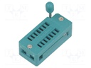 Socket: DIP; ZIF; PIN: 14; 7.62mm; demountable; -40÷105°C; THT; 50VDC