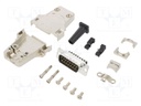 D-Sub; PIN: 15; male; shielded,with strain relief; straight