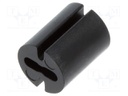 Spacer sleeve; LED; Øout: 4.8mm; ØLED: 3mm; L: 6mm; black; UL94V-0