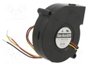 Fan Blower, Centrifugal, 12 V, DC, 76 mm, 20 mm, 0.29 m³/min