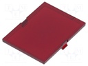 Front panel; without frame,with holder; semi-transparent red
