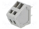 PCB terminal block; angled; 2.54mm; ways: 2; on PCBs; 200÷500um2