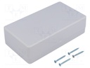 Enclosure: multipurpose; X: 84mm; Y: 154mm; Z: 42mm; ABS; grey