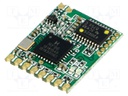 Module: transceiver; RF; FSK,GFSK,LoRa,OOK; 433.92MHz; RS232,UART