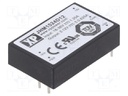 Isolated Board Mount DC/DC Converter, Medical, 2 Output, 15 W, 12 V, 625 mA, -12 V