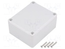 Enclosure: multipurpose; X: 74mm; Y: 89mm; Z: 41mm; polystyrene; grey