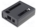 Enclosure: for computer; BEAGLEBONE BLACK; ABS; black; X: 77mm