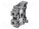 Splice terminal: rail; 0.5÷10mm2; ways: 1; terminals: 2; grey; TS35